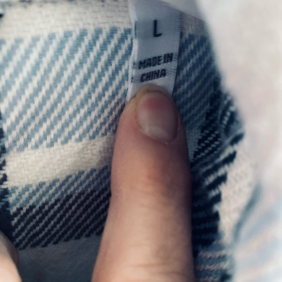 Departwest Men's White Plaid Flannel Shirt - Picture 10 of 11